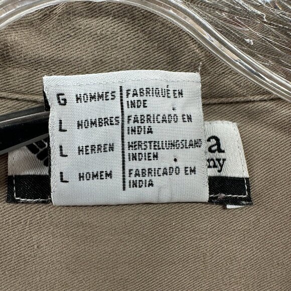 Columbia Mens L Flannel Shirt Blue Gray Plaid Cotton Heritage Outdoor Casual - Picture 6 of 11